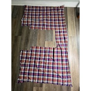 Unbranded Plaid Fabric Remnant Unisex OS Multi-Color Cotton Blend Crafting‎ 2453